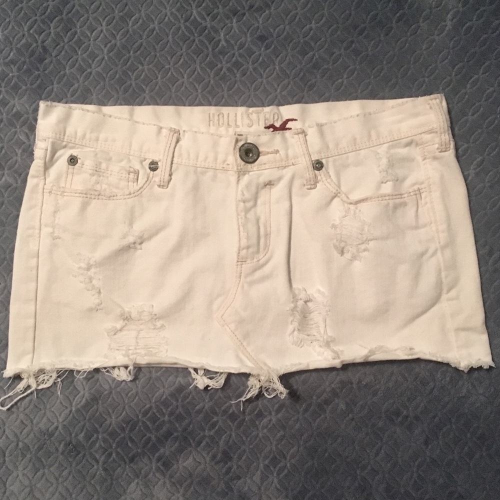 White Jean Skirt
